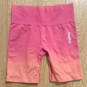 Gymshark Pink Ombre Biker Shorts
